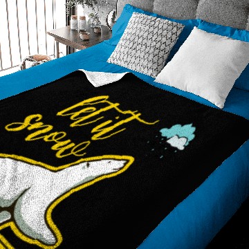 Discover Let it Snow Polar Bear Christmas Theme Baby Blankets