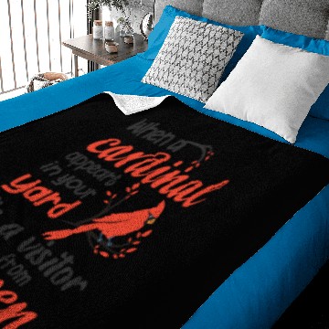 Discover When a Cardinal appears in your yard it Baby Blankets