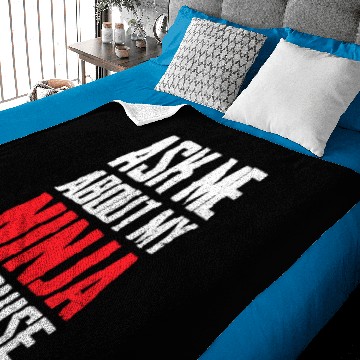 Discover Ask Me About My Ninja Disguise Funny Baby Blankets