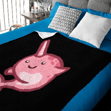 Discover Pink Narwhal Baby Blankets