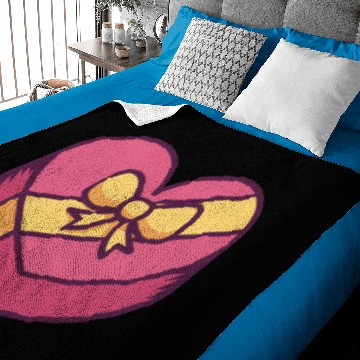 Discover Heart Shaped Gift Box With Bow Baby Blankets