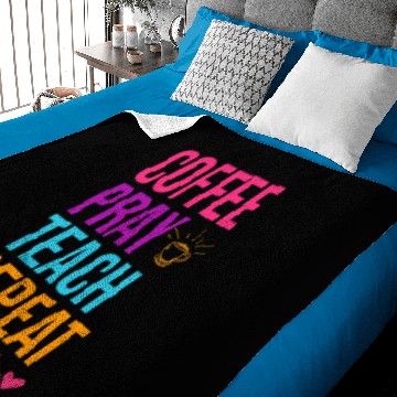 Discover Homeschool Mom Coffee Pray Teach Repeat Baby Blankets