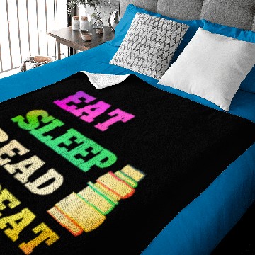 Discover Eat Sleep Read Repeat for Books Reader writer Baby Blankets