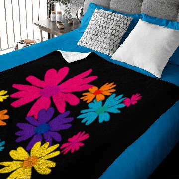 Discover A floral bed of daisy flowers. Baby Blankets