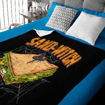 Discover Sand-Witch Sandwich Funny Witch Halloween Baby Blankets