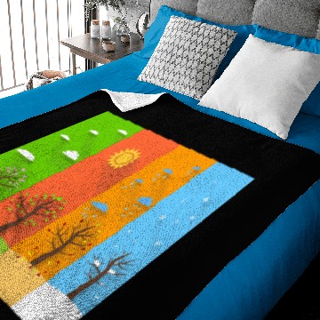 Discover Cherry tree four seasons development Baby Blankets