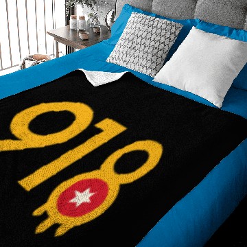 Discover 918 Tulsa Area code Oklahoma Vintage Baby Blankets