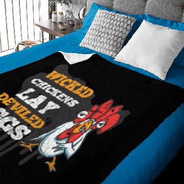 Discover Wicked chickens lay deviled eggs Baby Blankets