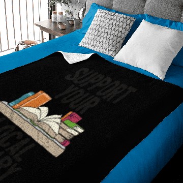 Discover Support Your Local Library Reading Nerd Book Libra Baby Blankets