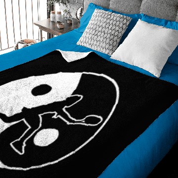 Discover Tennis Backspin Ying Yang Balance Baby Blankets