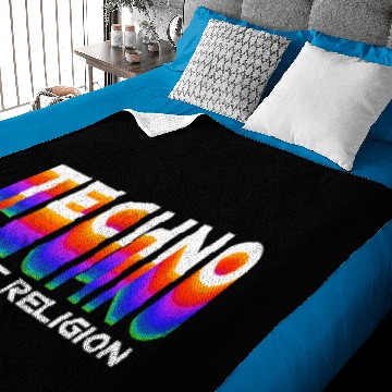 Discover Techno is Religion Design Baby Blankets