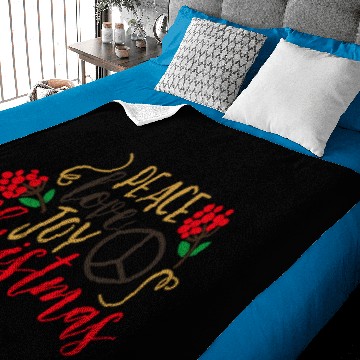 Discover Peace love joy Christmas Baby Blankets