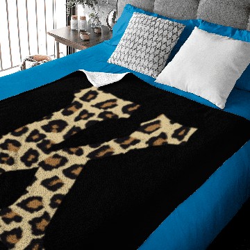 Discover Leopard Cheetah Print Letter K Initial Rustic Mono Baby Blankets