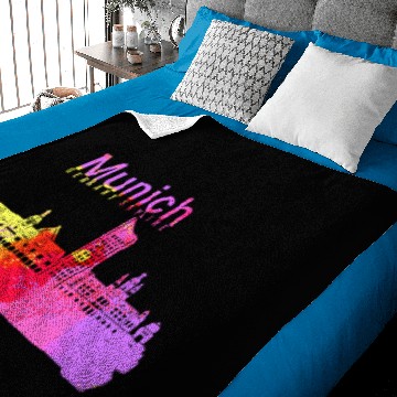 Discover Munich Germany Skyline Baby Blankets