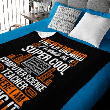 Discover Super Cool Computer Science Teacher Funny Baby Blankets