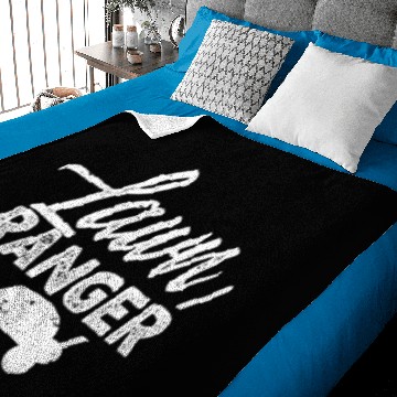 Discover Lawn Ranger Grass Mower Mowing Enforcement Baby Blankets