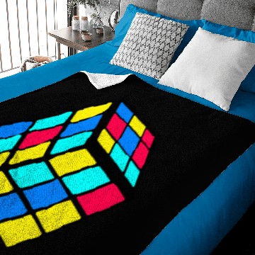 Discover 90s 80 Trendy Nostalgia Cube Baby Blankets