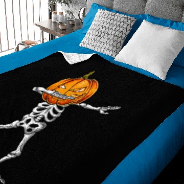 Discover Dabbing Skeleton Pumpkin Halloween Costume Men Dab Baby Blankets