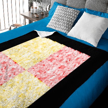 Discover yellow+red flower plants tropical pattern Baby Blankets