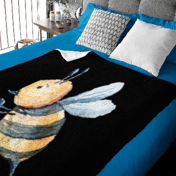 Discover Watercolor Bumblebee Baby Blankets