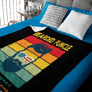 Discover Bearded Funcle Definition Uncle Retro Baby Blankets
