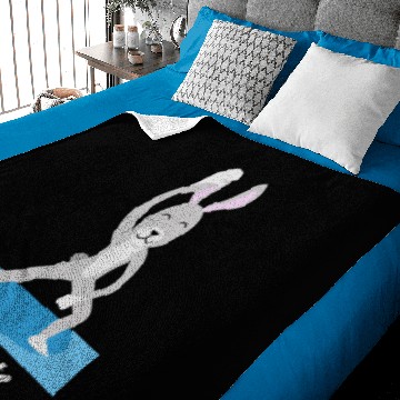 Discover Rabbit Yoga Funny Meditation Namaste Easter Bunny Baby Blankets