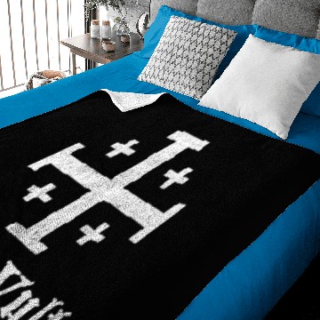 Discover Deus Vult Crusader Shield Cross Gift Baby Blankets