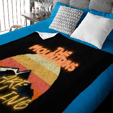 Discover The Mountains Are Calling Hiking Baby Blankets