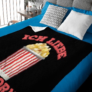 Discover ICH LIEBE POPCORN Baby Blankets