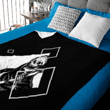 Discover Grim Reaper Skeleton Halloween Skull Gothic Occult Baby Blankets