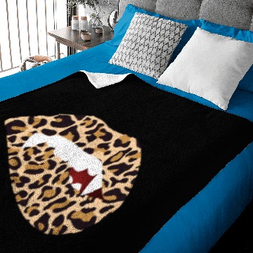 Discover brown leopard Vampire Lips Baby Blankets