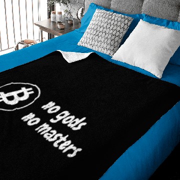 Discover BITCOIN - NO GODS , NO MASTERS Baby Blankets