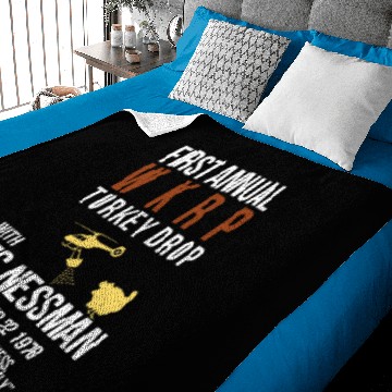Discover Funny WKRP Turkey Drop Baby Blankets