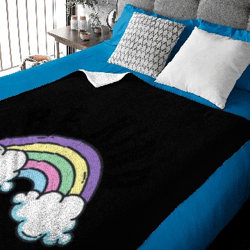 Discover Be Kind Happy Rainbow Clouds Positivity Good Vibe Baby Blankets