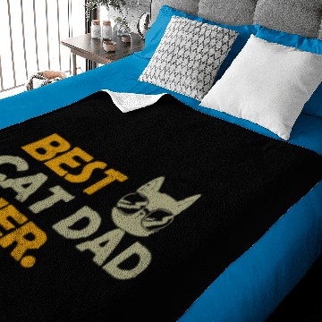 Discover Best Cat Dad Ever Funny Baby Blankets