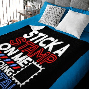 Discover STICK A STAMP ON ME, I'M GOING POSTAL Gifts Baby Blankets