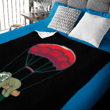 Discover Skydiving Sloths Funny Sloth Skydiver Parachuting Baby Blankets