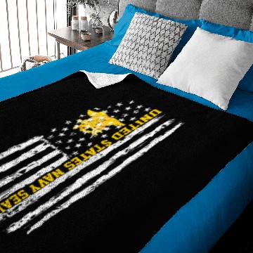 Discover Navy Seal Trident American Flag Zip Gift Baby Blankets