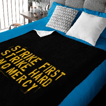 Discover Cobra Kai Slogan Stencil Baby Blankets