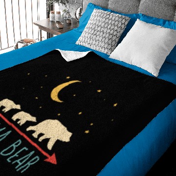 Discover Retro Mama Bear With 2 Cubs Gift Baby Blankets