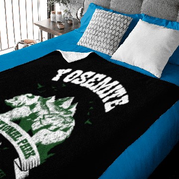 Discover Yosemite National Park Vintage Bear Baby Blankets