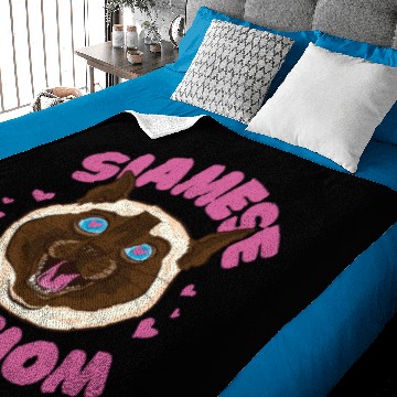 Discover Siamese cat mom Baby Blankets