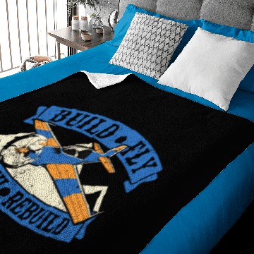 Discover Build Fly Crash Rebuild Model Airplane Baby Blankets