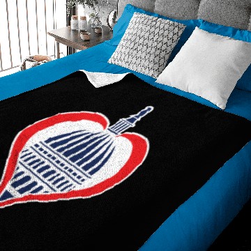 Discover Washington DC Capitol Dome with Heart Baby Blankets