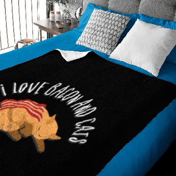 Discover I Love Bacon And Cats Baby Blankets