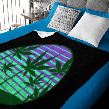 Discover cannabis leaf sunset weed marijuana hemp thc pot Baby Blankets