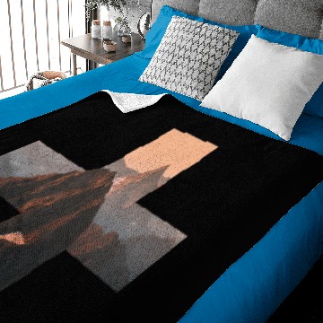 Discover Plus Mountain - Mountain within plus symbol Baby Blankets