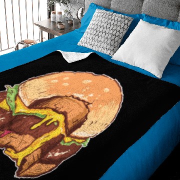 Discover cheesy burger Baby Blankets
