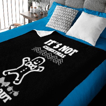 Discover funny featuring a gingerbread man silhouette Baby Blankets