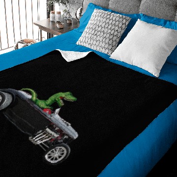 Discover Hot Rod Tyrannosaurus Rex T-rex Dinosaurs Baby Blankets